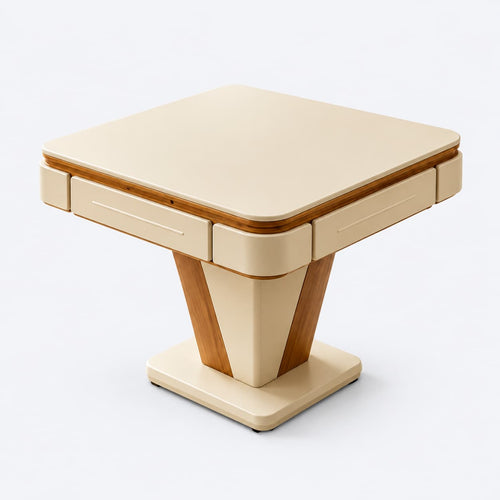 AURAJONG R2 automatic American Mahjong table shown with the dining cover in place